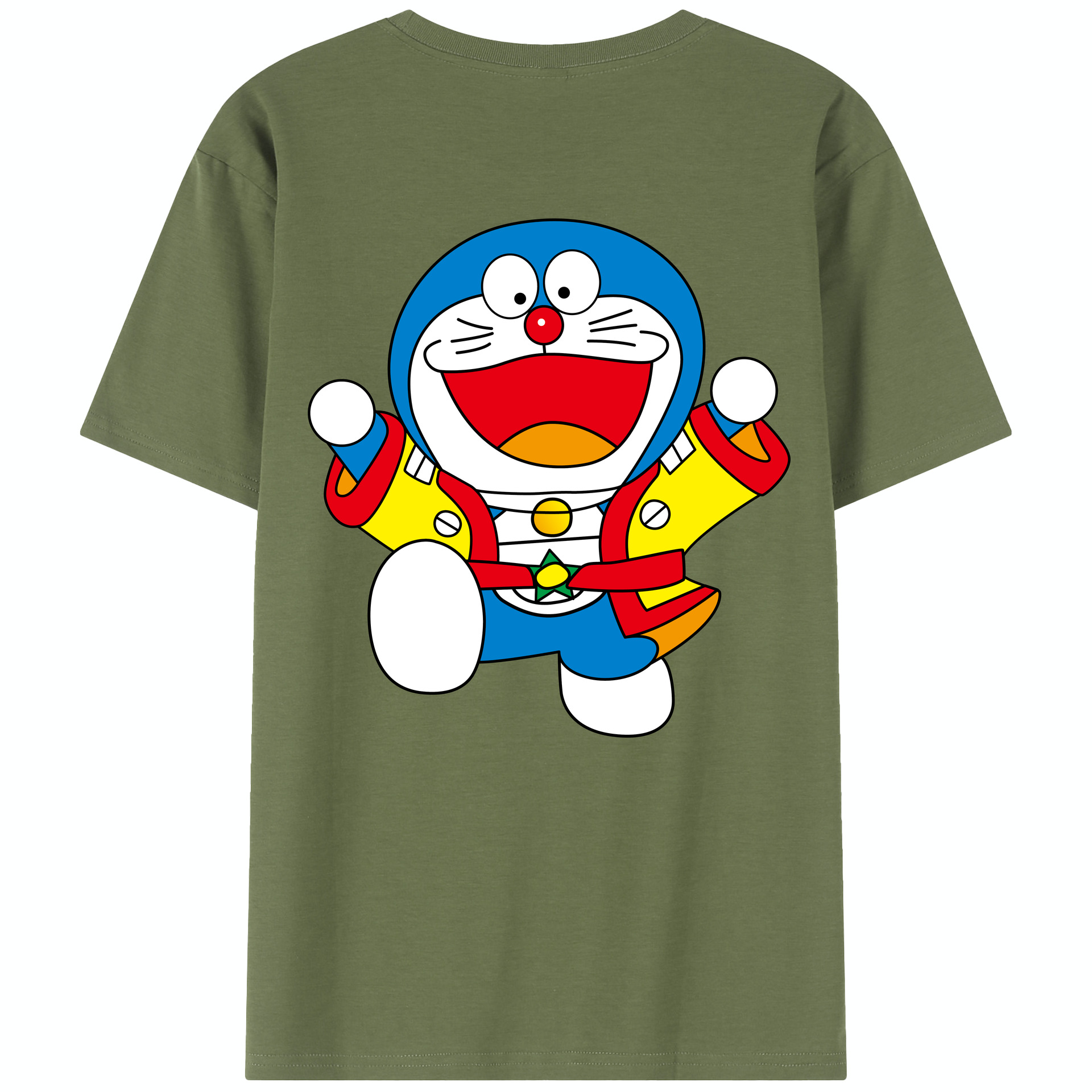 （画像用） ドラえもん Doraemon 綿100％半袖Tシャツ（背面プリント）